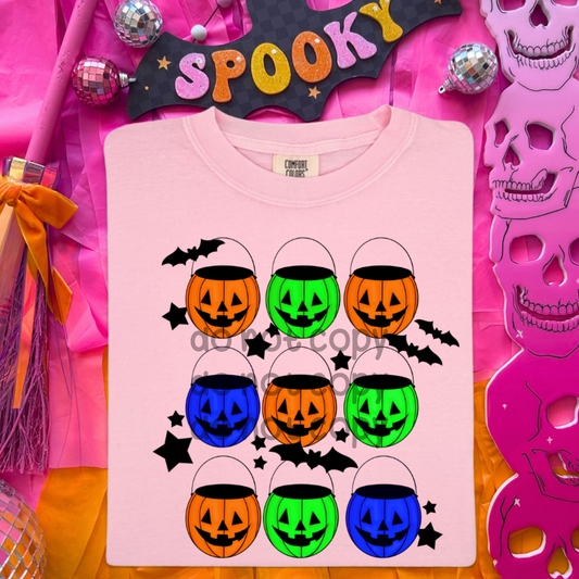 Halloween bucket grid - DTF TRANSFER (SDDD)