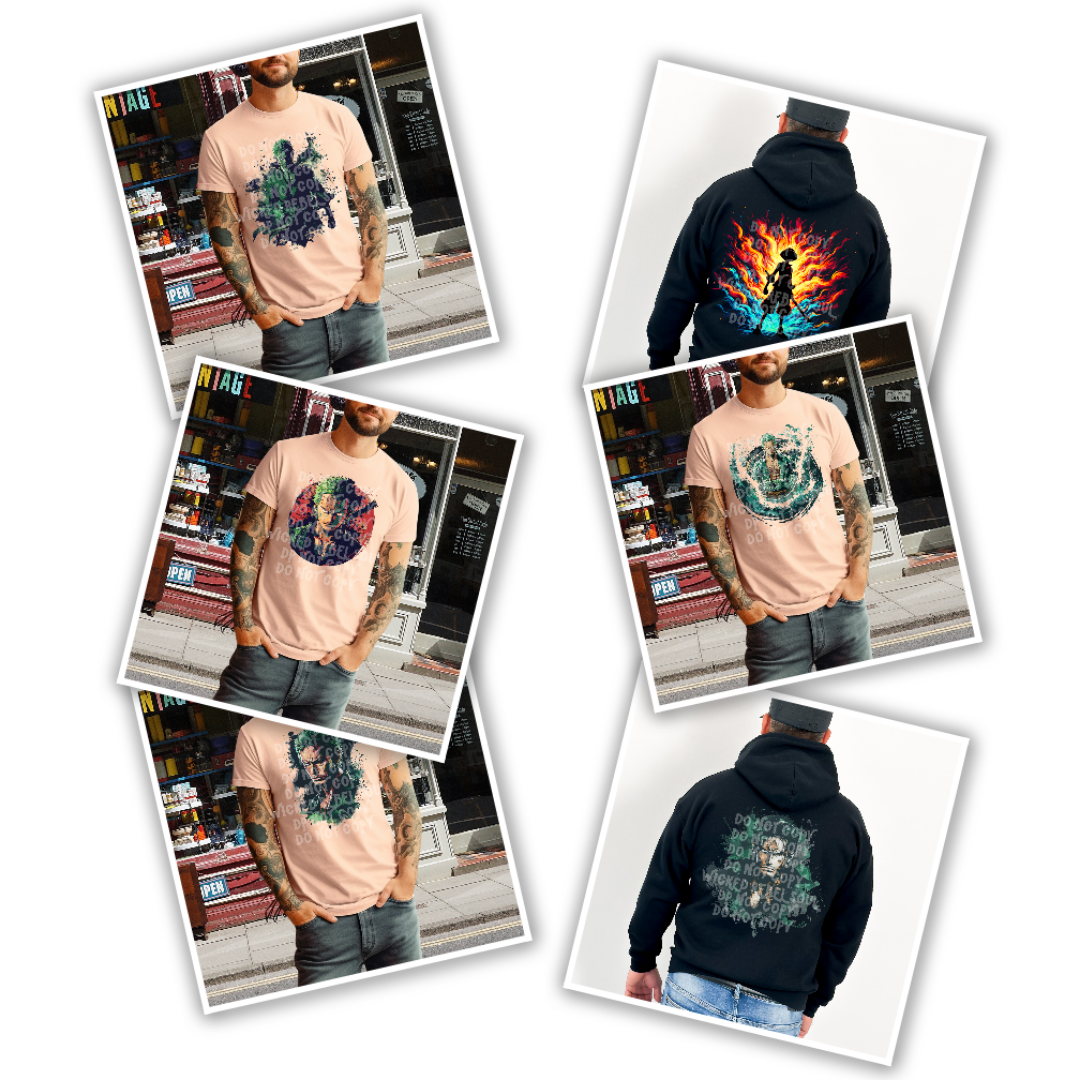 OP Anime (choose your design) DTF TRANSFER