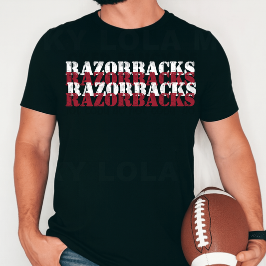Razorbacks army stencil - DTF TRANSFER (WFD Oct25)