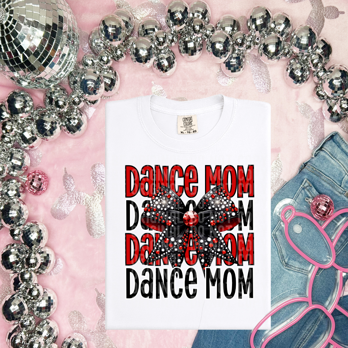 Dance Mom w/ Bow *CHOOSE YOUR COLOR*- DTF TRANSFER (UDD)