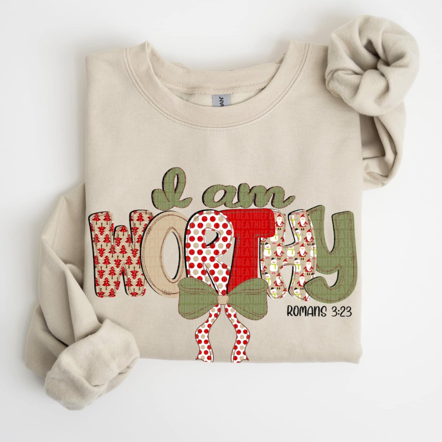 I am worthy- DTF TRANSFER (MG Xmas fundraiser)