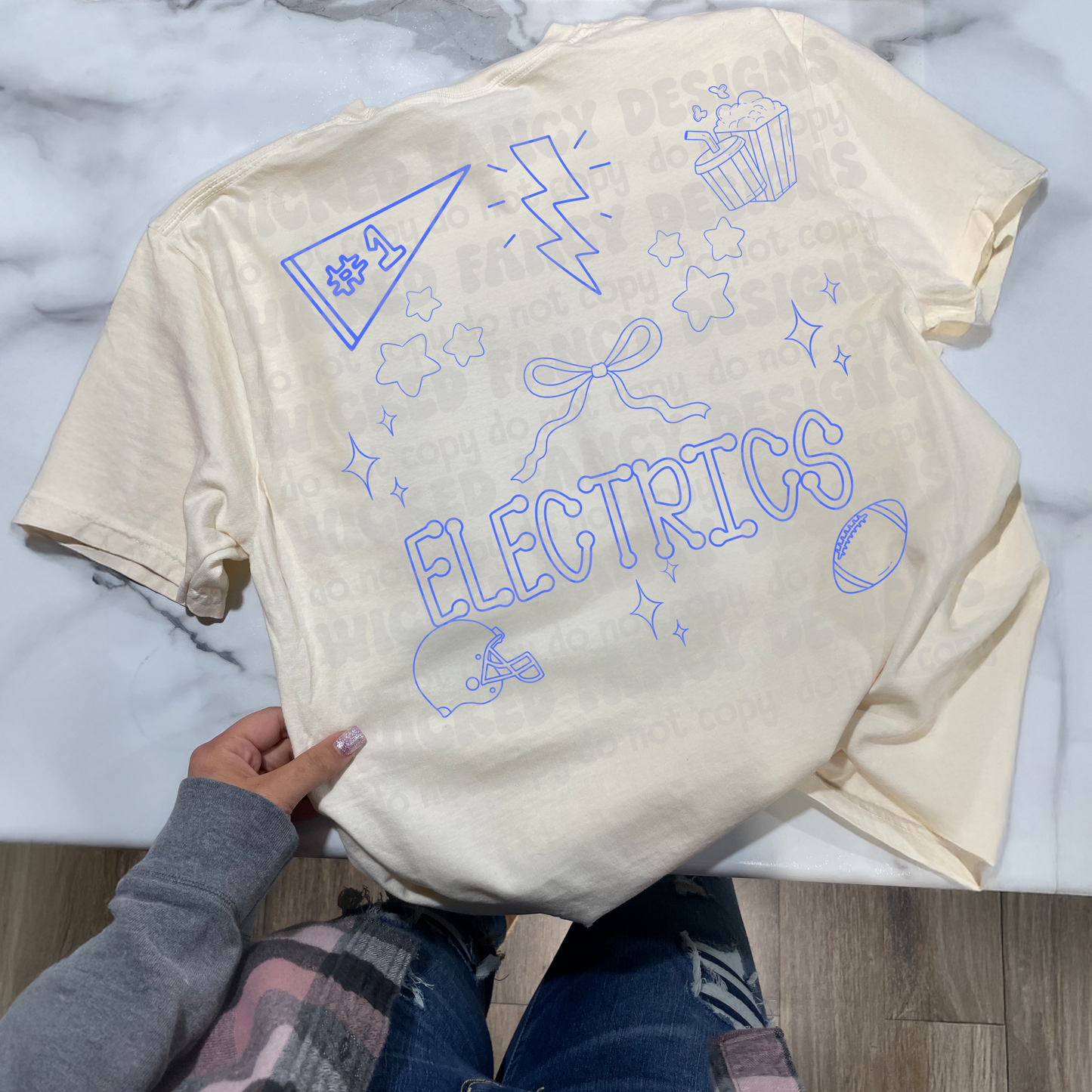 Electrics Coquette Bow Sketch  - DTF Transfer (WFD AUG25)