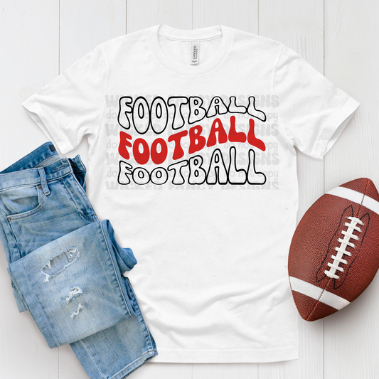 Wavy Football - DTF Transfer (WFD AUG25)