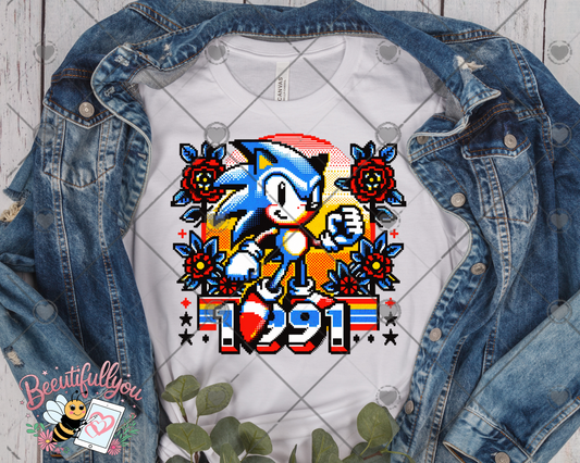 Hedgehog - DTF TRANSFER (Back in the day Collab)