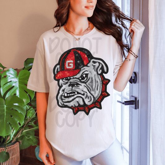 G Bulldogs : extra faux sequin - DTF TRANSFER (SYM)