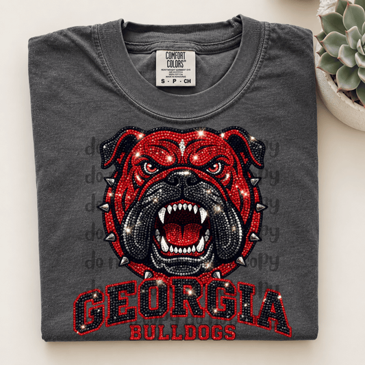 Bulldogs rhinestones - DTF TRANSFER (TPC)