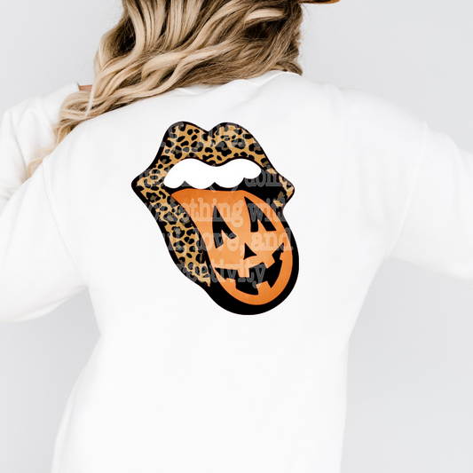 Halloween leopard print lips - DTF TRANSFER ONLY