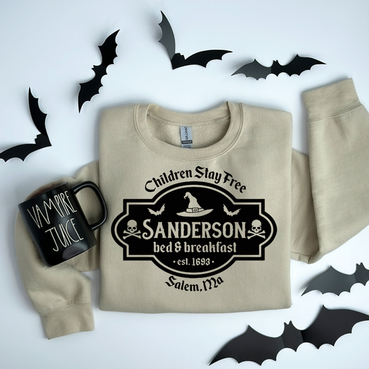 Sanderson Sister bed & breakfast BLACK - DTF TRANSFER ONLY