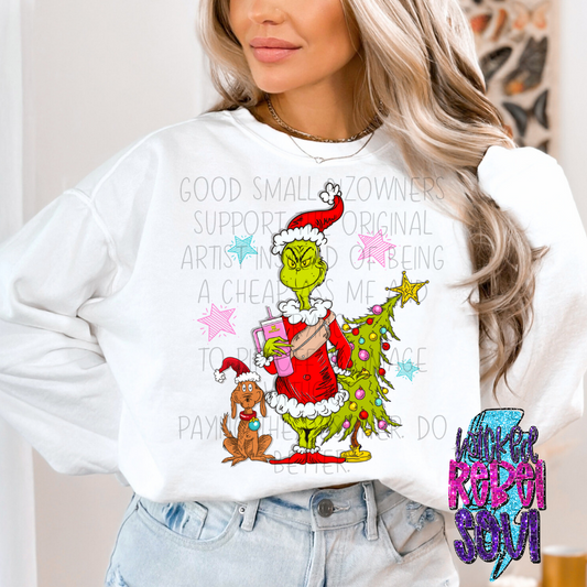 Grouch leaning tree - DTF TRANSFER ONLY (AGC)