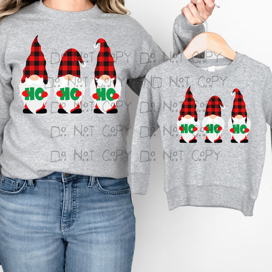 Gnomes ho ho ho simple - DTF TRANSFER ONLY