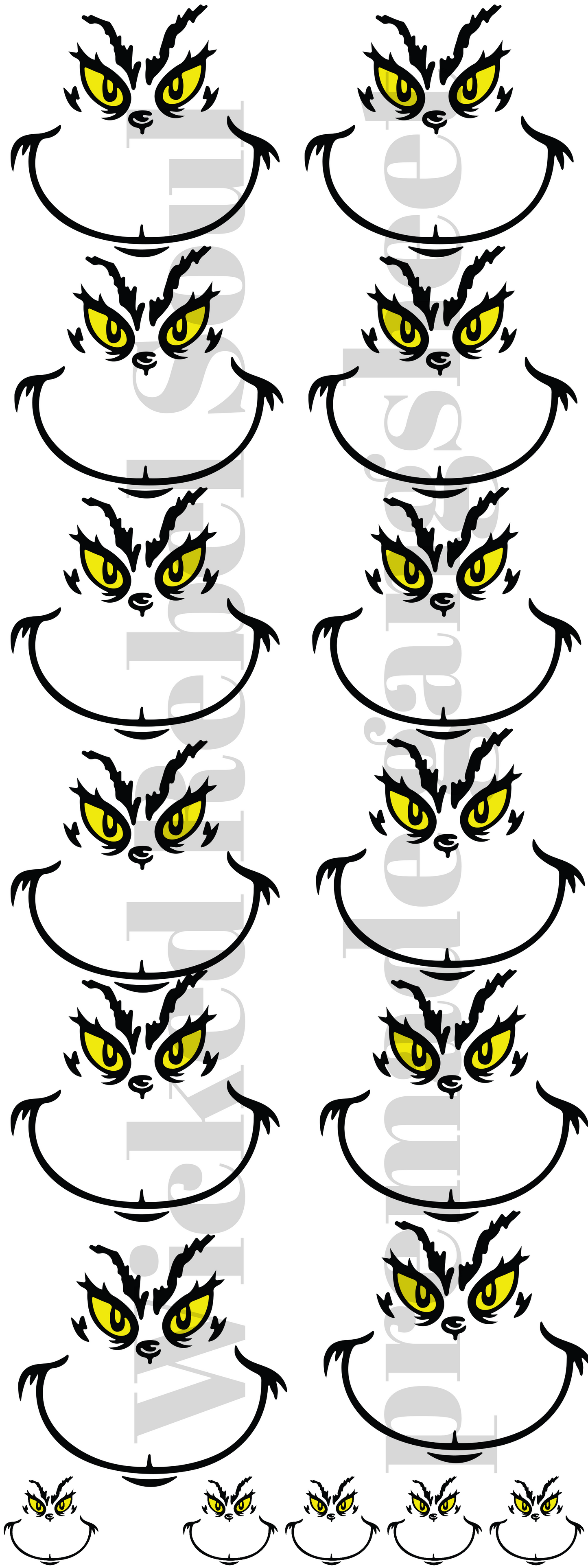 Simple grouch face ; premade gang sheet