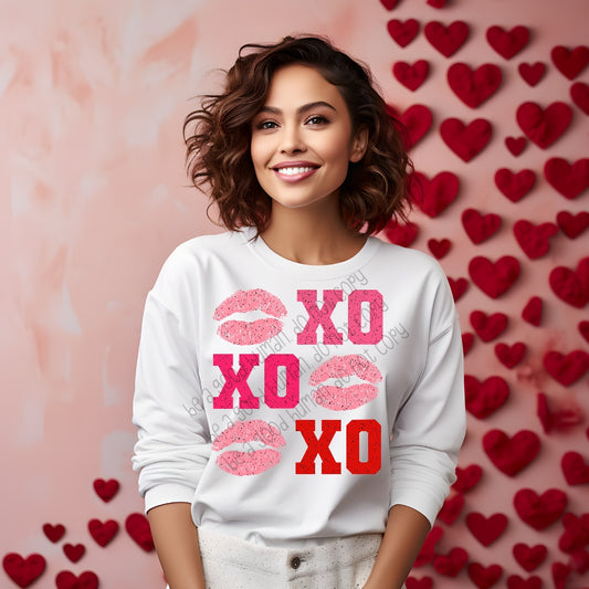 XOXO lips pink - DTF TRANSFER (SCRLW)