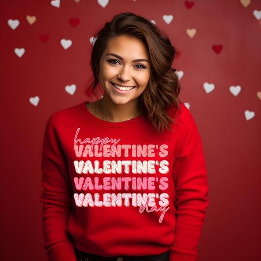 Happy Valentine's Day - DTF TRANSFER (SCRLW)