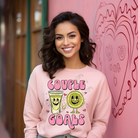 Couple Goals tequila lime alcohol - DTF TRANSFER (SCRLW)
