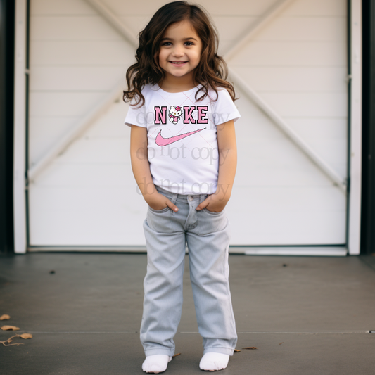 Light pink hello kitty check - DTF TRANSFER