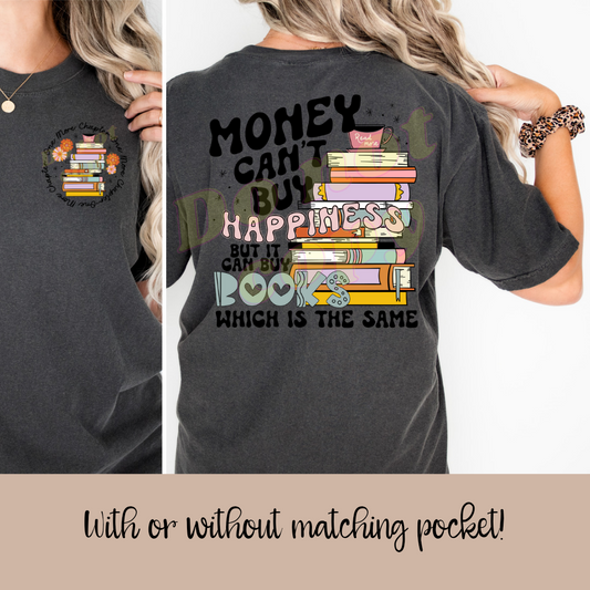 Money can buy books - DTF transfer with or without pocket (EMD)