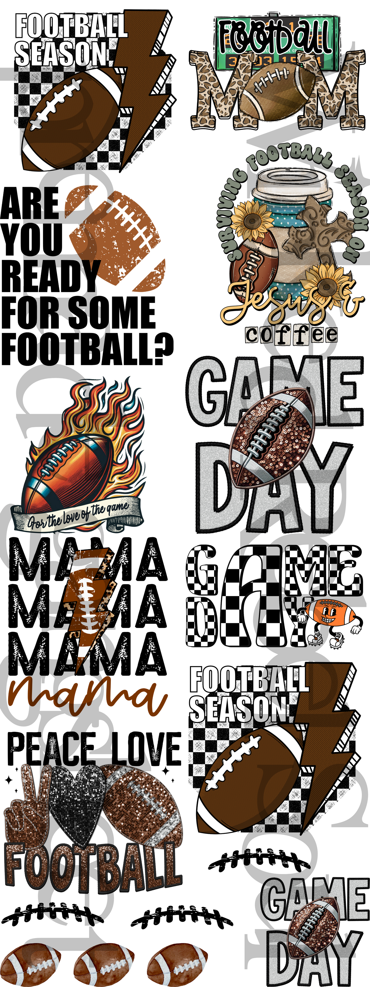 Football 🏈 #2 ; premade gang sheet