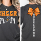 Cheer, Cheer Mom, Cheer Aunt front & back faux glitter, custom, personalized ; DTF TRANSFER ONLY (WRS)