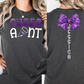 Cheer, Cheer Mom, Cheer Aunt front & back faux glitter, custom, personalized ; DTF TRANSFER ONLY (WRS)