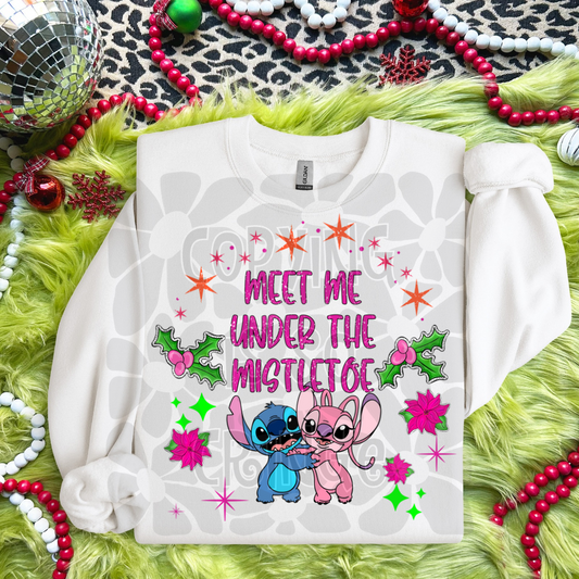 Meet me under the mistletoe - DTF TRANSFER (Throwback Throwdown Collab)