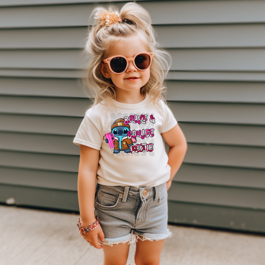 Broke & Boujee bestie blue dude - DTF TRANSFER (WFD)