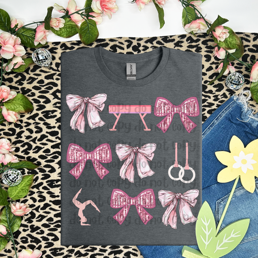 Gymnastics Pink coquette - DTF TRANSFER (WFD F25)