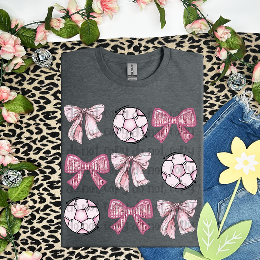 SOCCER Pink coquette - DTF TRANSFER (WFD F25)
