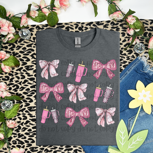 Tumblers Pink coquette - DTF TRANSFER (WFD F25)