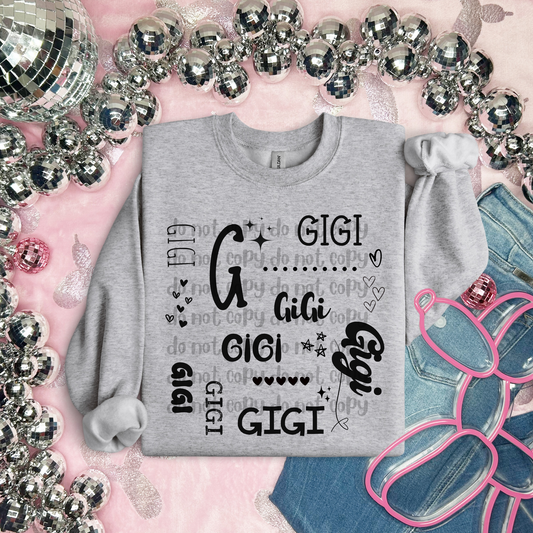 Gigi Typography Art-DTF TRANSFER (WFD M25)