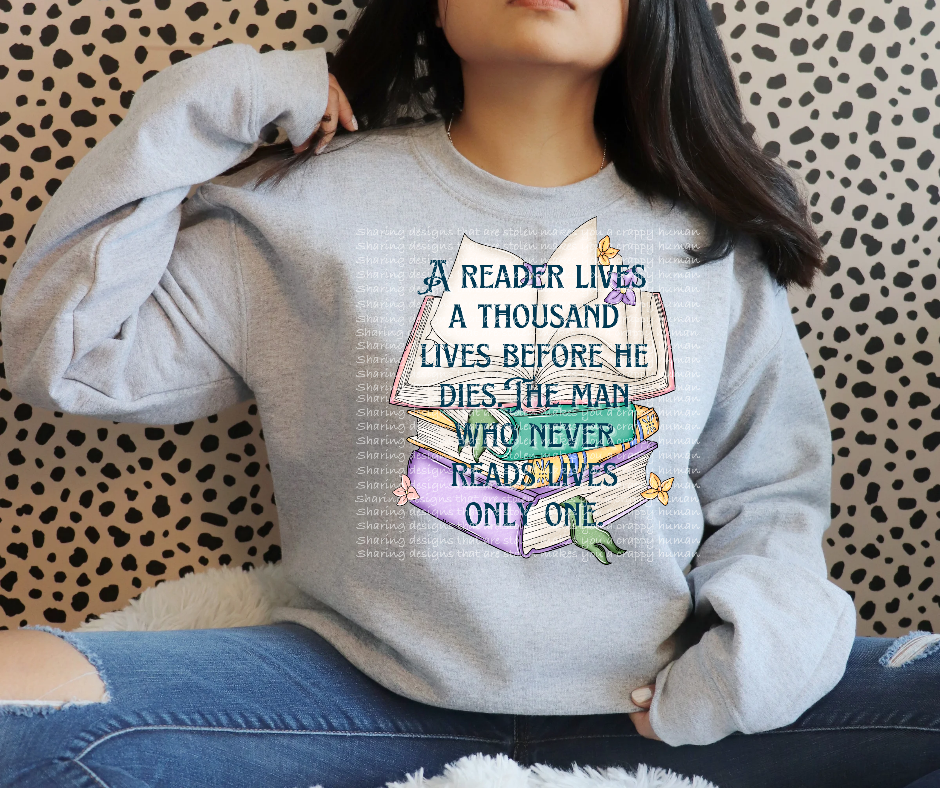 A reader lives a thousand lives-DTF TRANSFER (SFD)