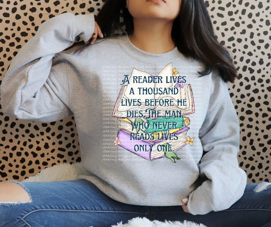 A reader lives a thousand lives-DTF TRANSFER (SFD)