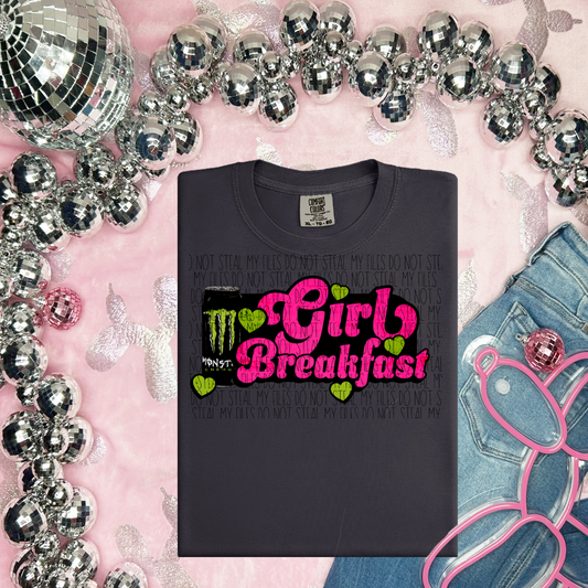 M-energy Girl Breakfast-DTF TRANSFER (RAD)
