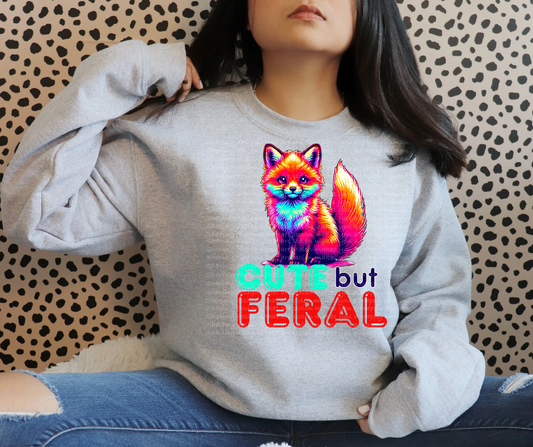Cute but feral 🦊-DTF TRANSFER (SFD)