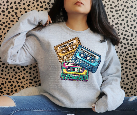 Raised on 90s music-DTF TRANSFER (SFD)