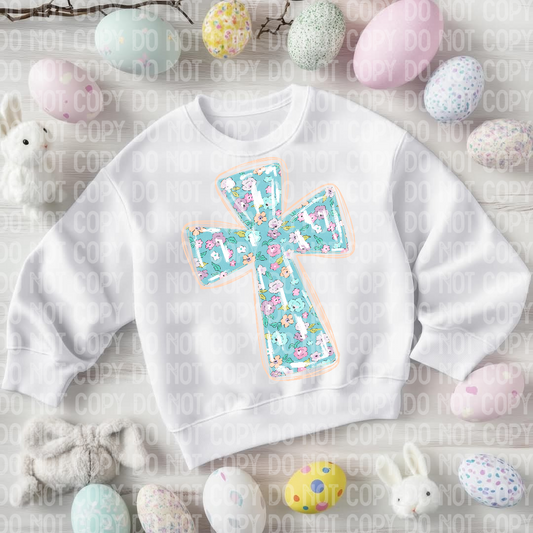 Floral Cross-DTF TRANSFER (PP)