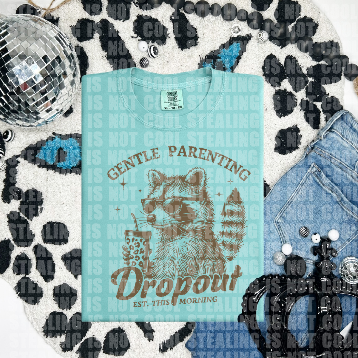 Gentle parenting dropout 🦝 (CHOOSE YOUR COLOR)-DTF TRANSFER (CFD)