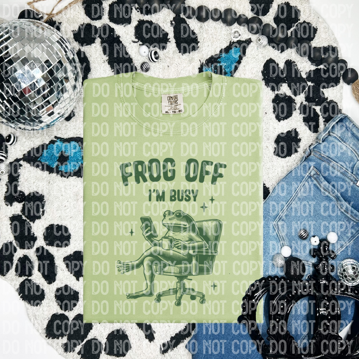 Frog off I'm busy (CHOOSE YOUR COLOR)-DTF TRANSFER (CFD)