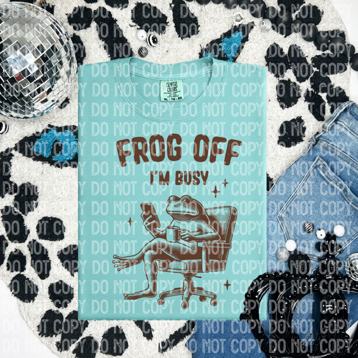 Frog off I'm busy (CHOOSE YOUR COLOR)-DTF TRANSFER (CFD)