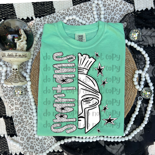 SPARTANS dotted half mascot - DTF TRANSFER (PHDC JU25)