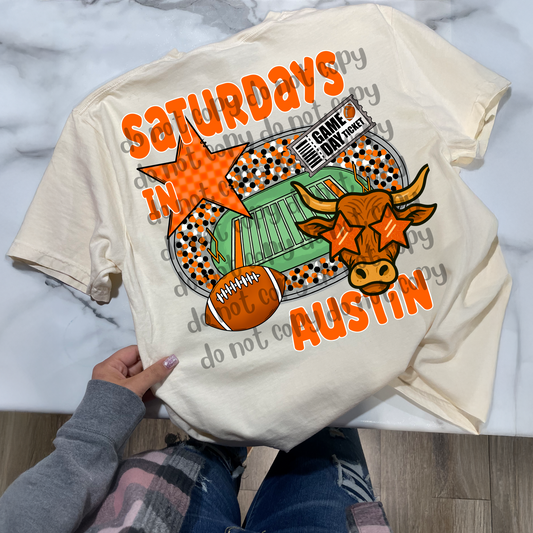 Longhorns Austin Saturdays - DTF TRANSFER (JMD)