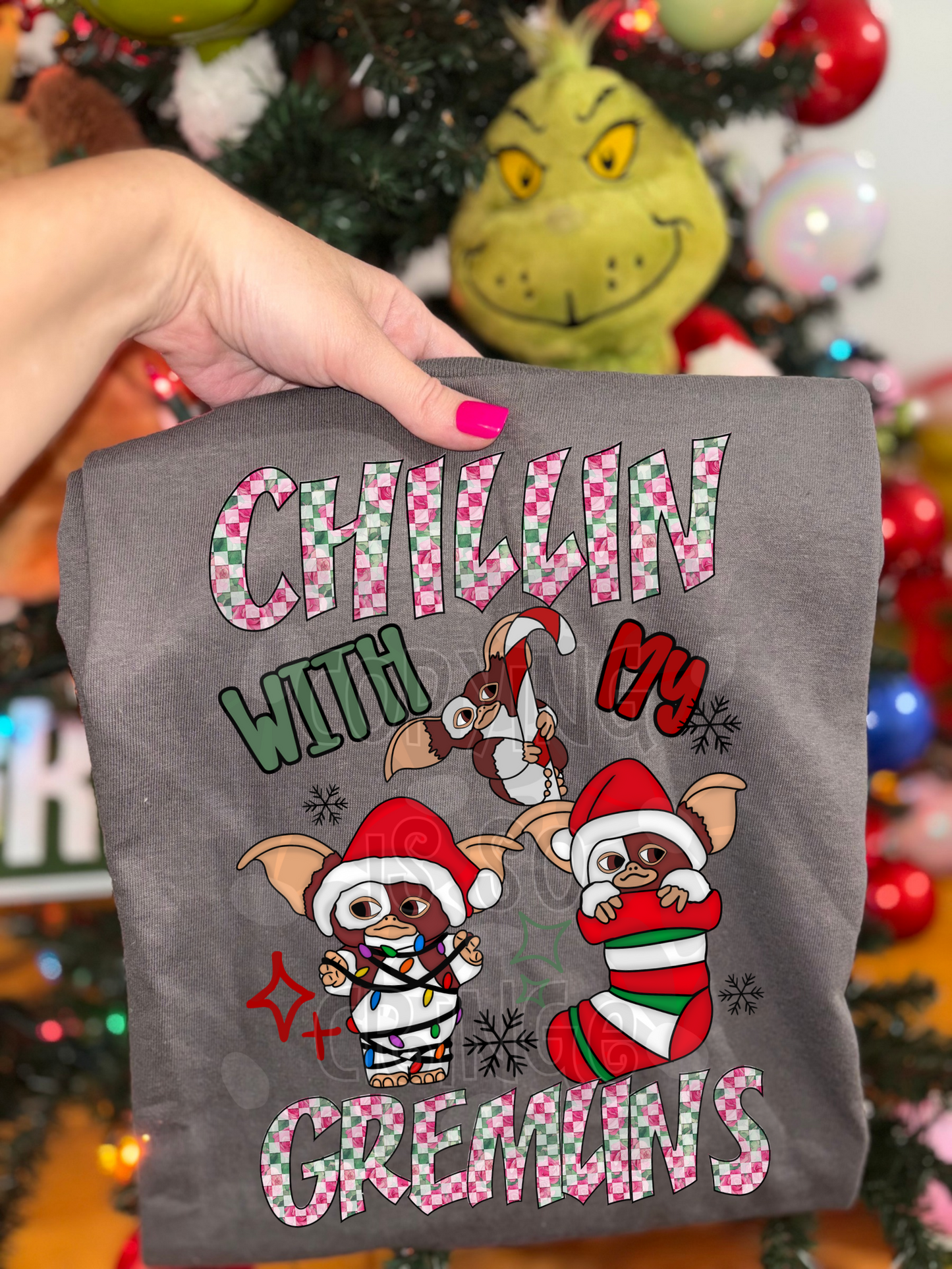 Chillin with my gremlins - (DTF TRANSFER) A Very Snarky Christmas Collab CST X WFD