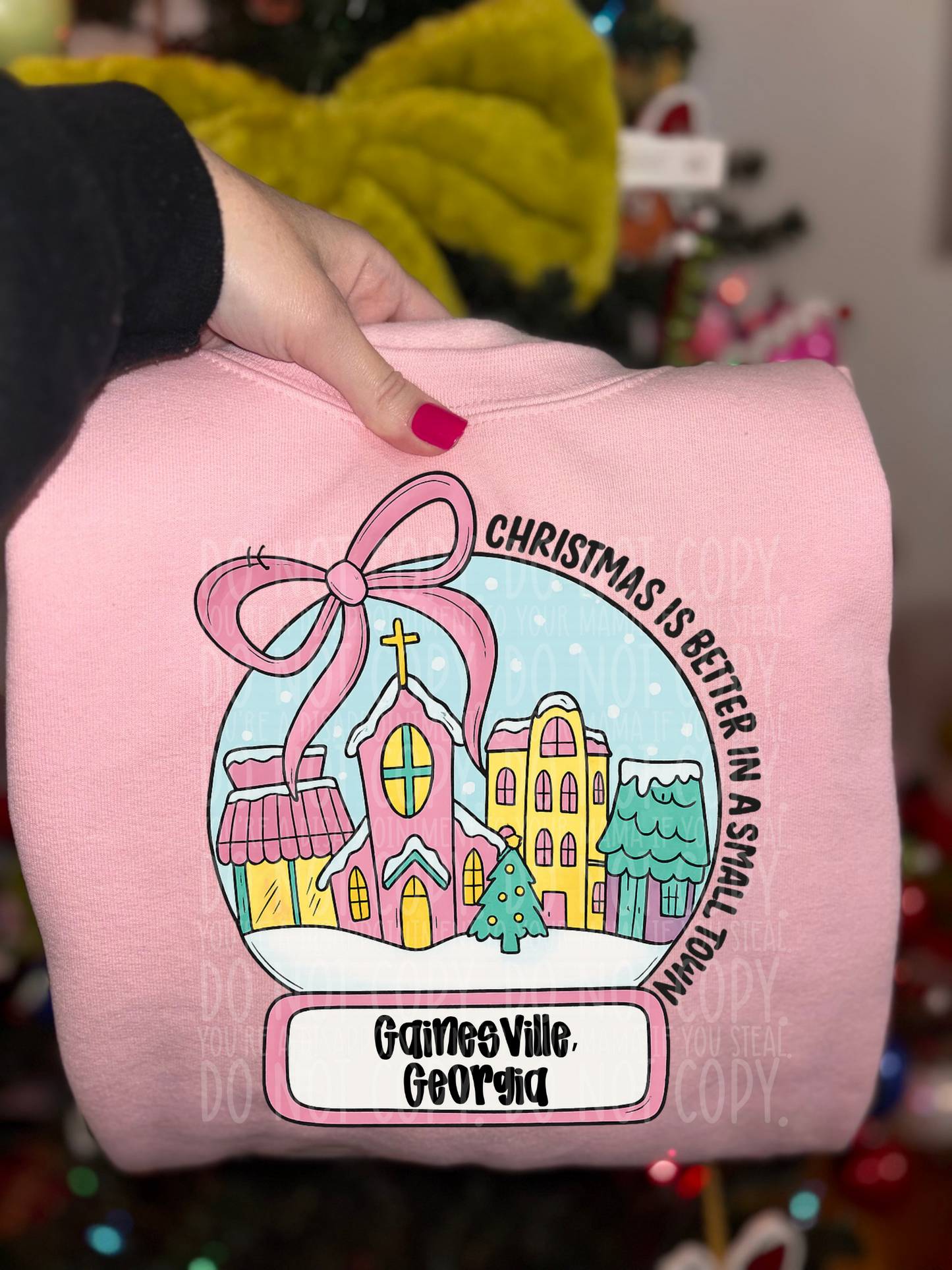 Christmas is better in a small town CUSTOM CITY AND STATE - DTF TRANSFER (WFD)