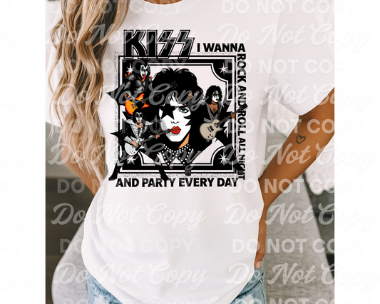 Kiss - DTF TRANSFER (Bands singers Collab FDC/BYDD)