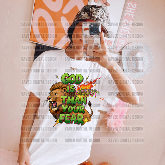 God is bigger than your fear - DTF TRANSFER (SDD/KD faith Collab)