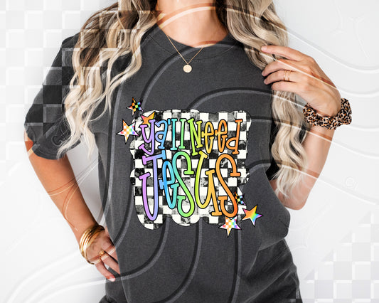 Yall need Jesus - DTF TRANSFER (GLD)