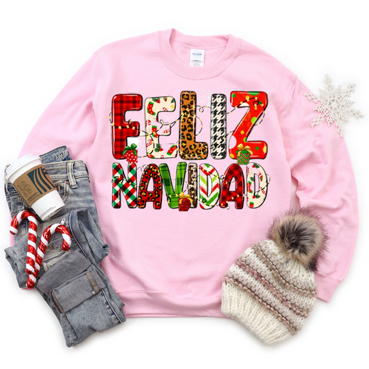 Feliz Navidad patterns - DTF TRANSFER ONLY
