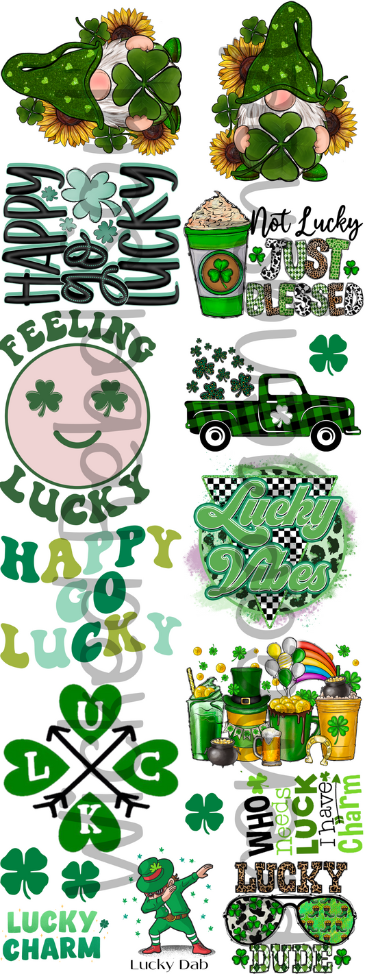St Patrick's Day ; premade gang sheet
