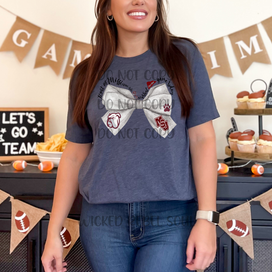 MSU watercolor bow - DTF TRANSFER (Axis football drop)