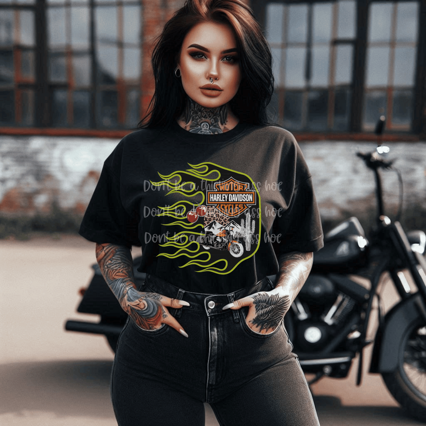 Green flame HD - DTF TRANSFER (Moto Madness Collab)