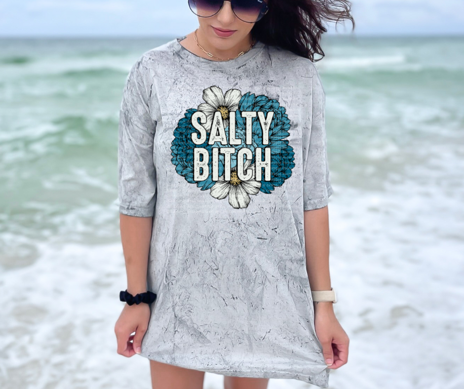 Salty b*tch floral-DTF TRANSFER (LDC/F23)